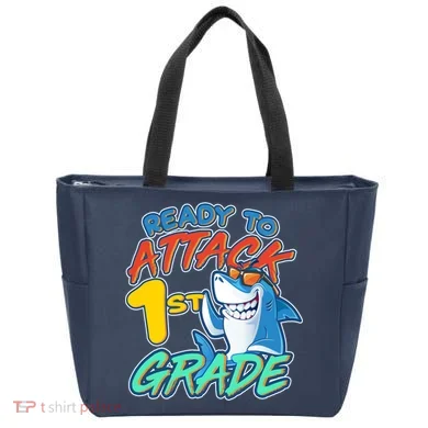 Ready To Attack 1st Grade Shark Tote Bag