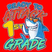 Ready To Attack 1st Grade Shark Santa Hat thumb 1