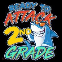 Ready to Attack 2nd Grade Shark Ornament thumb 1