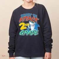 Ready to Attack 2nd Grade Shark Women's Sweatshirt thumb 0