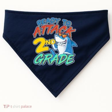 Ready to Attack 2nd Grade Shark USA-Made Doggie Bandana