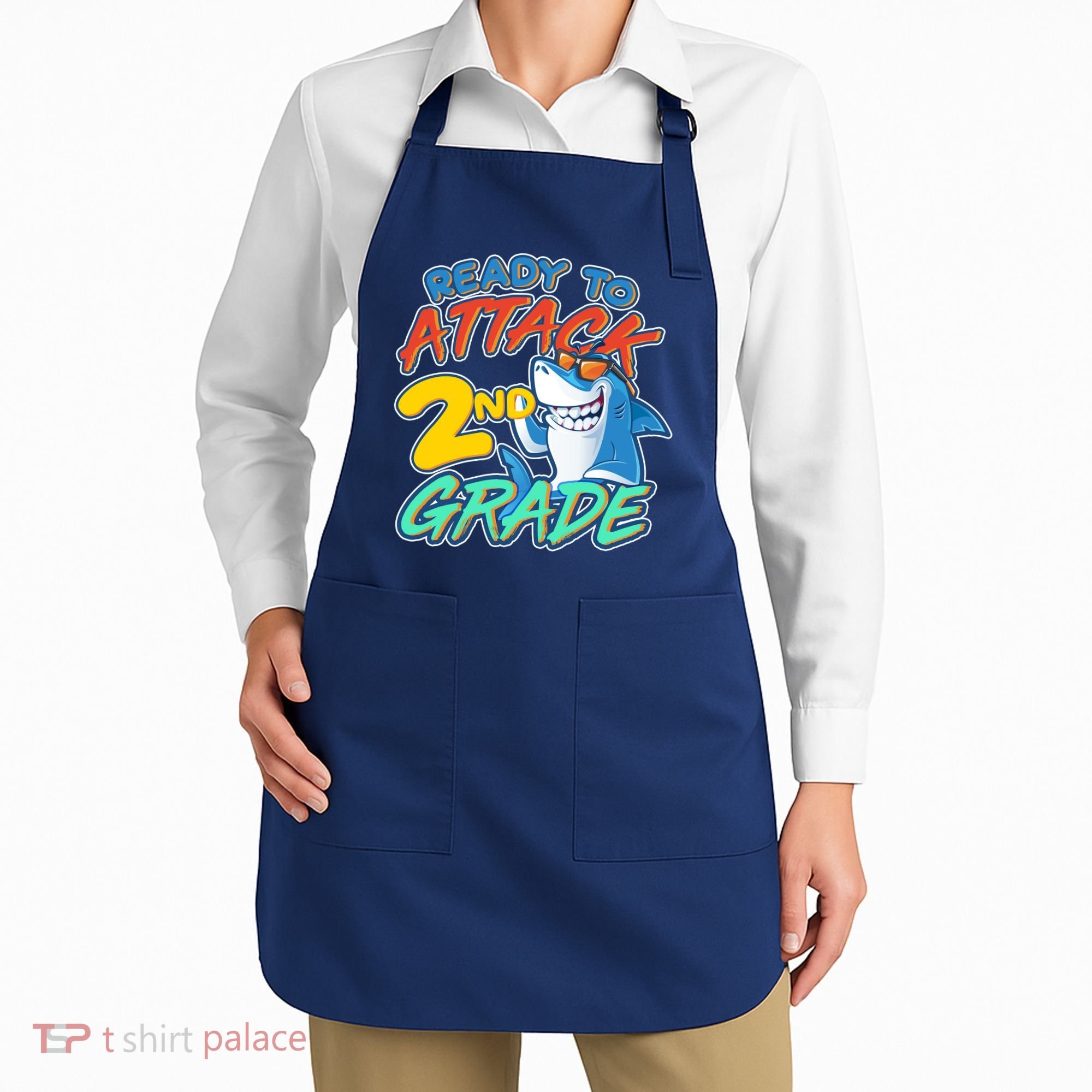 Ready to Attack 2nd Grade Shark Apron