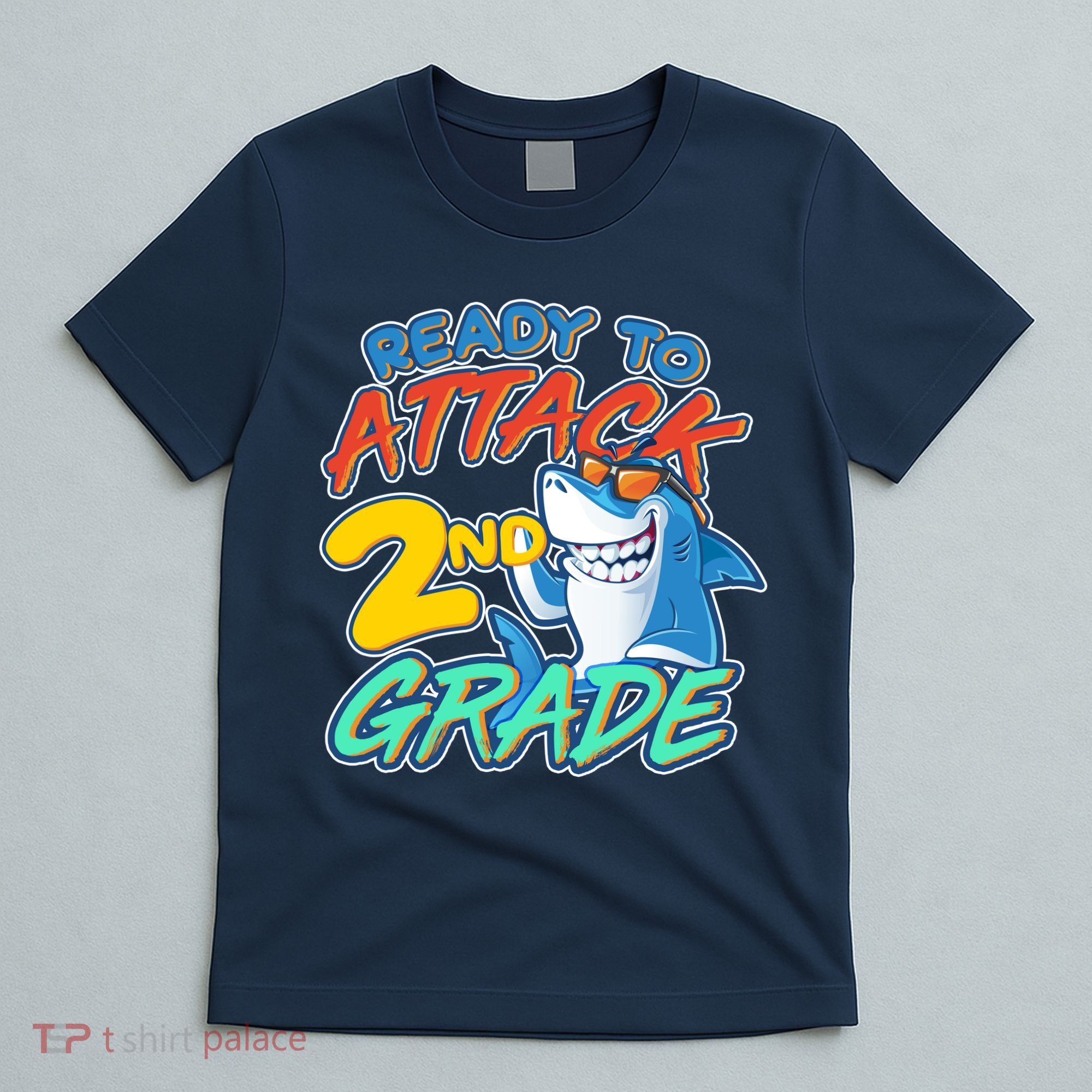 Ready to Attack 2nd Grade Shark T-Shirt