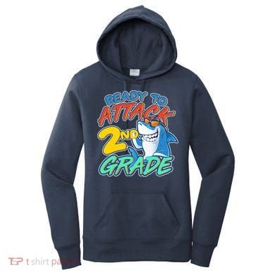 Ready to Attack 2nd Grade Shark Women's Hoodie