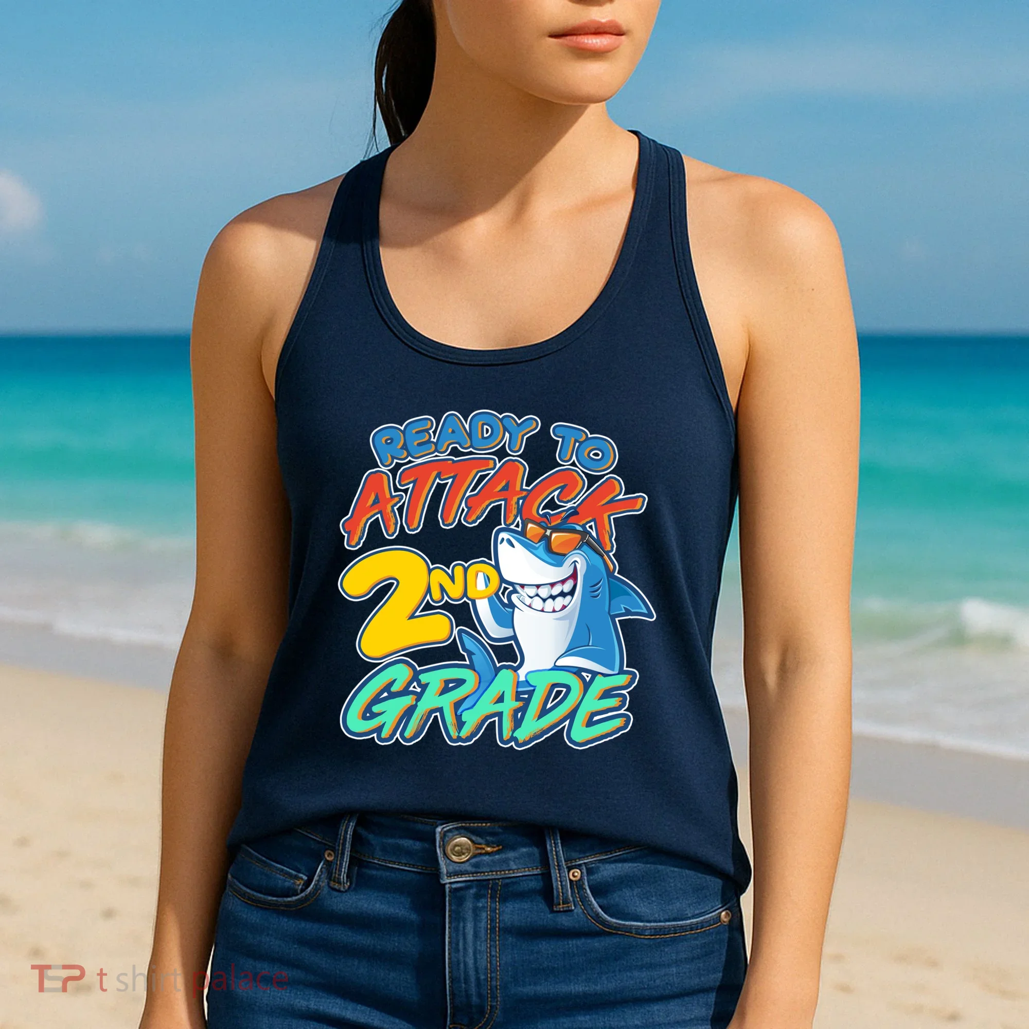 Ready to Attack 2nd Grade Shark Women's Tank Top
