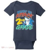 Ready to Attack 2nd Grade Shark Baby Bodysuit thumb 0