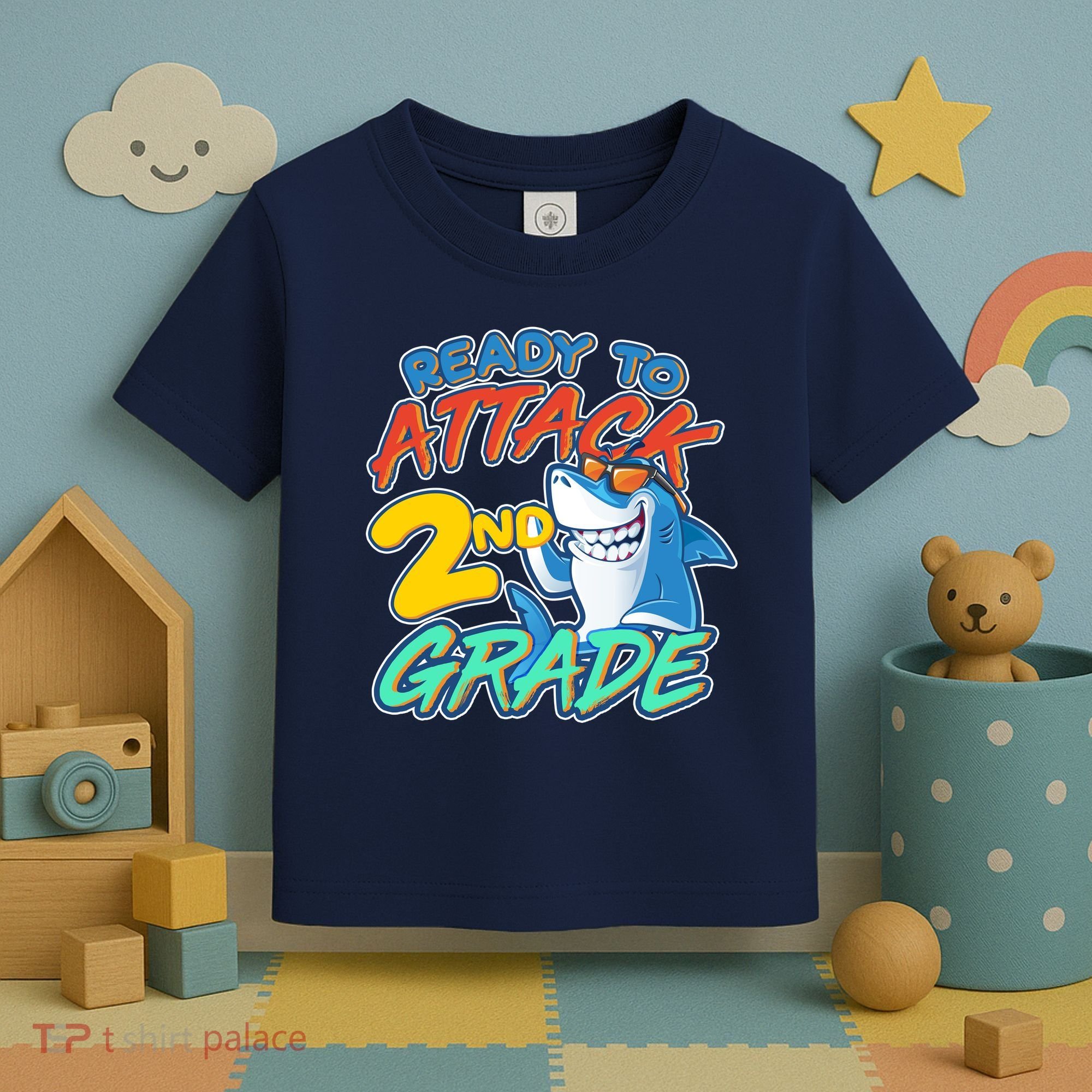 Ready to Attack 2nd Grade Shark Toddler T-Shirt