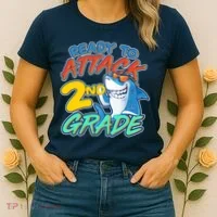 Ready to Attack 2nd Grade Shark Women's T-Shirt thumb 2