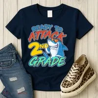 Ready to Attack 2nd Grade Shark Women's T-Shirt thumb 3