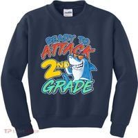 Ready to Attack 2nd Grade Shark Kids Sweatshirt thumb 0