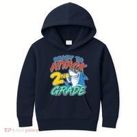 Ready to Attack 2nd Grade Shark Kids Hoodie thumb 0
