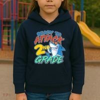 Ready to Attack 2nd Grade Shark Kids Hoodie thumb 3