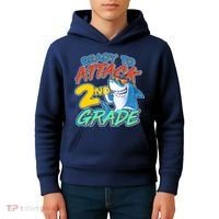 Ready to Attack 2nd Grade Shark Kids Hoodie thumb 4