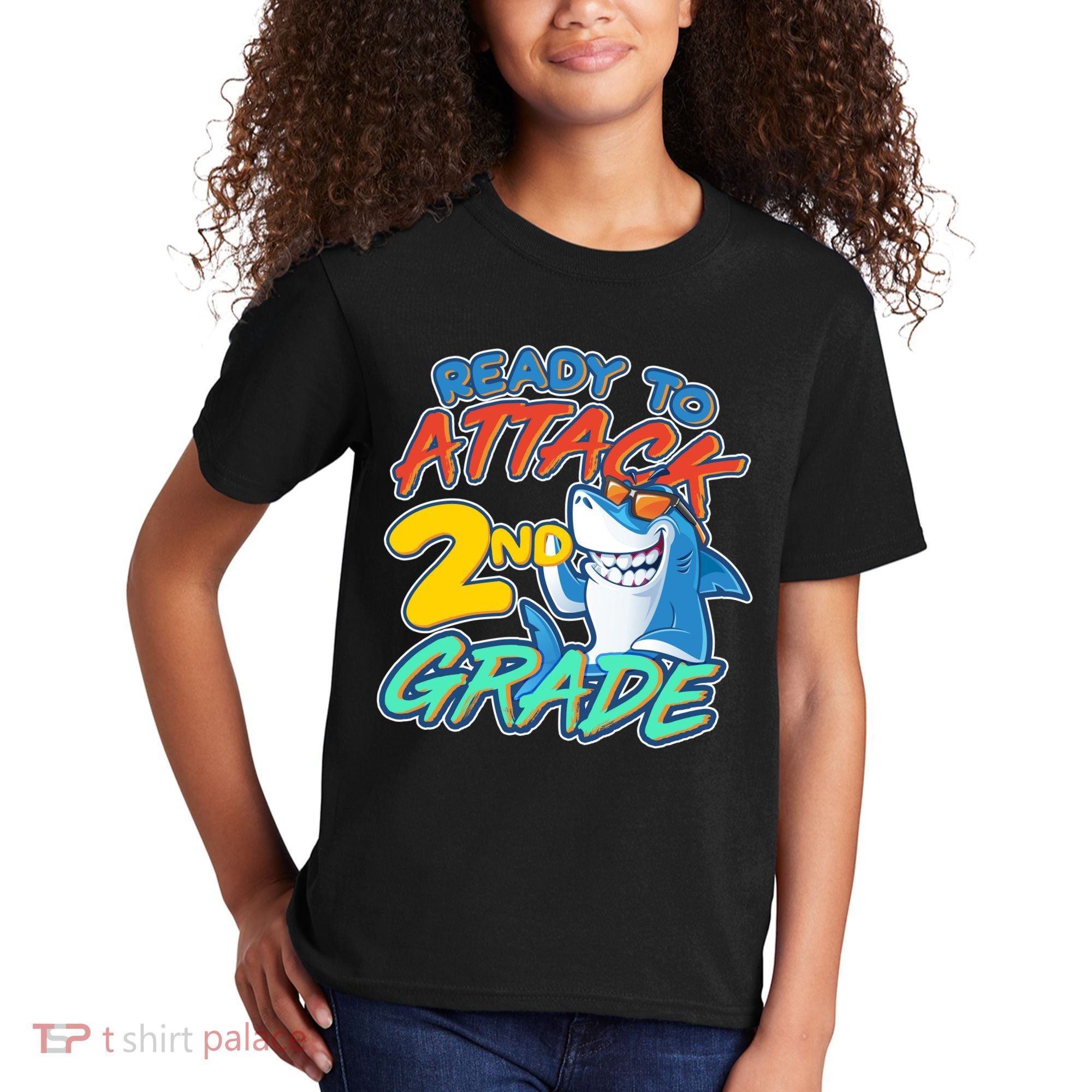 Ready to Attack 2nd Grade Shark Kids T-Shirt