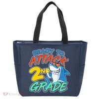 Ready to Attack 2nd Grade Shark Tote Bag thumb 0