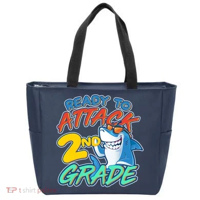 Ready to Attack 2nd Grade Shark Tote Bag