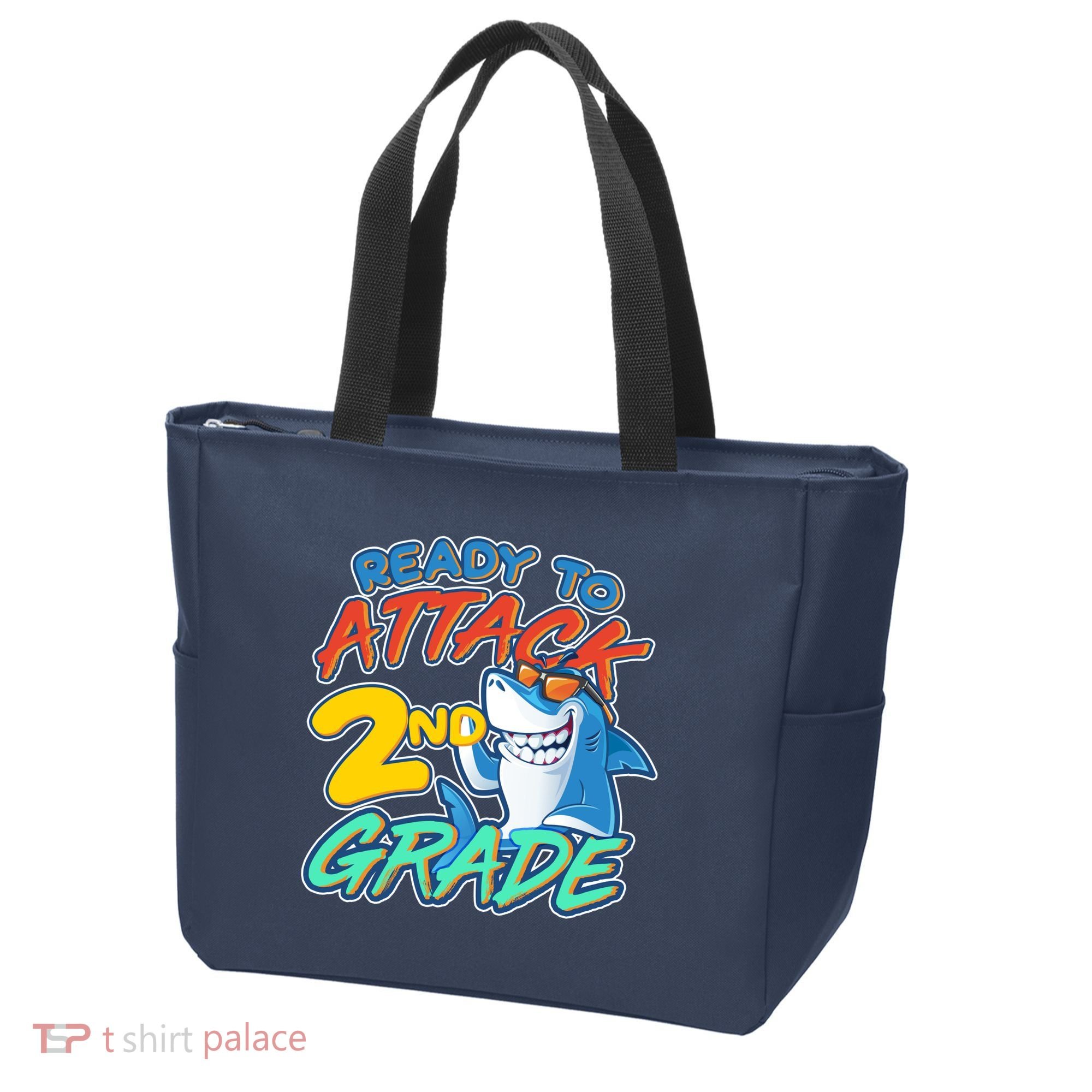Ready to Attack 2nd Grade Shark Tote Bag