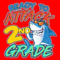 Ready to Attack 2nd Grade Shark Santa Hat thumb 1