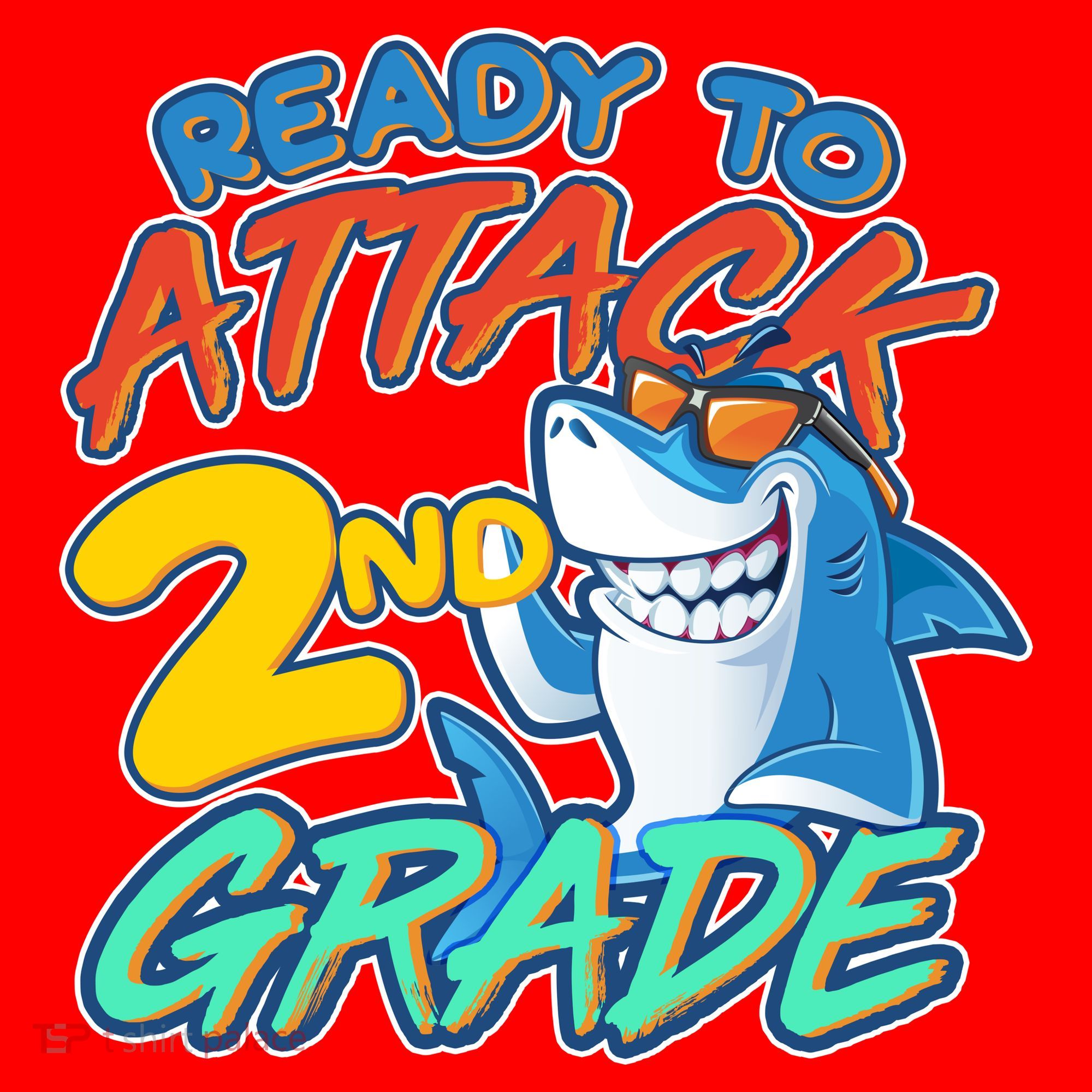 Ready to Attack 2nd Grade Shark Santa Hat