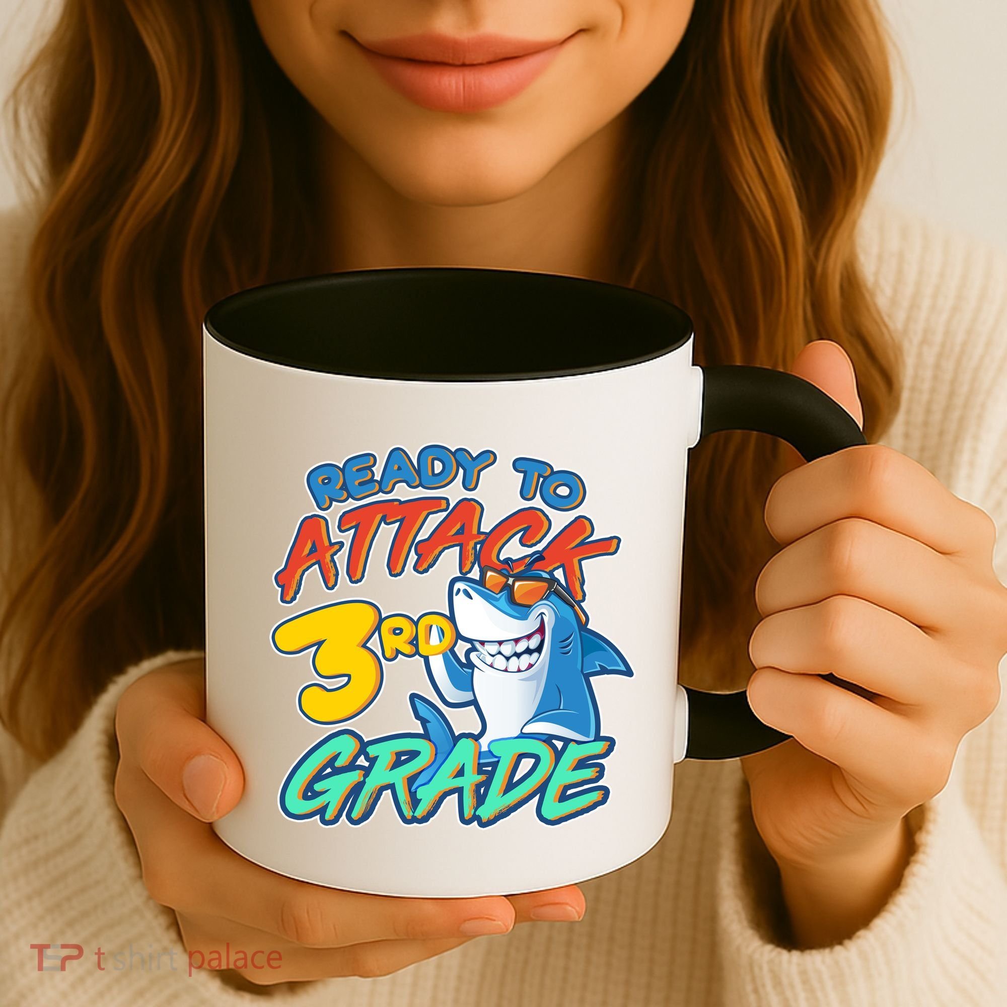 Ready To Attack 3rd Grade Shark Coffee Mug