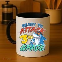 Ready To Attack 3rd Grade Shark Coffee Mug thumb 4