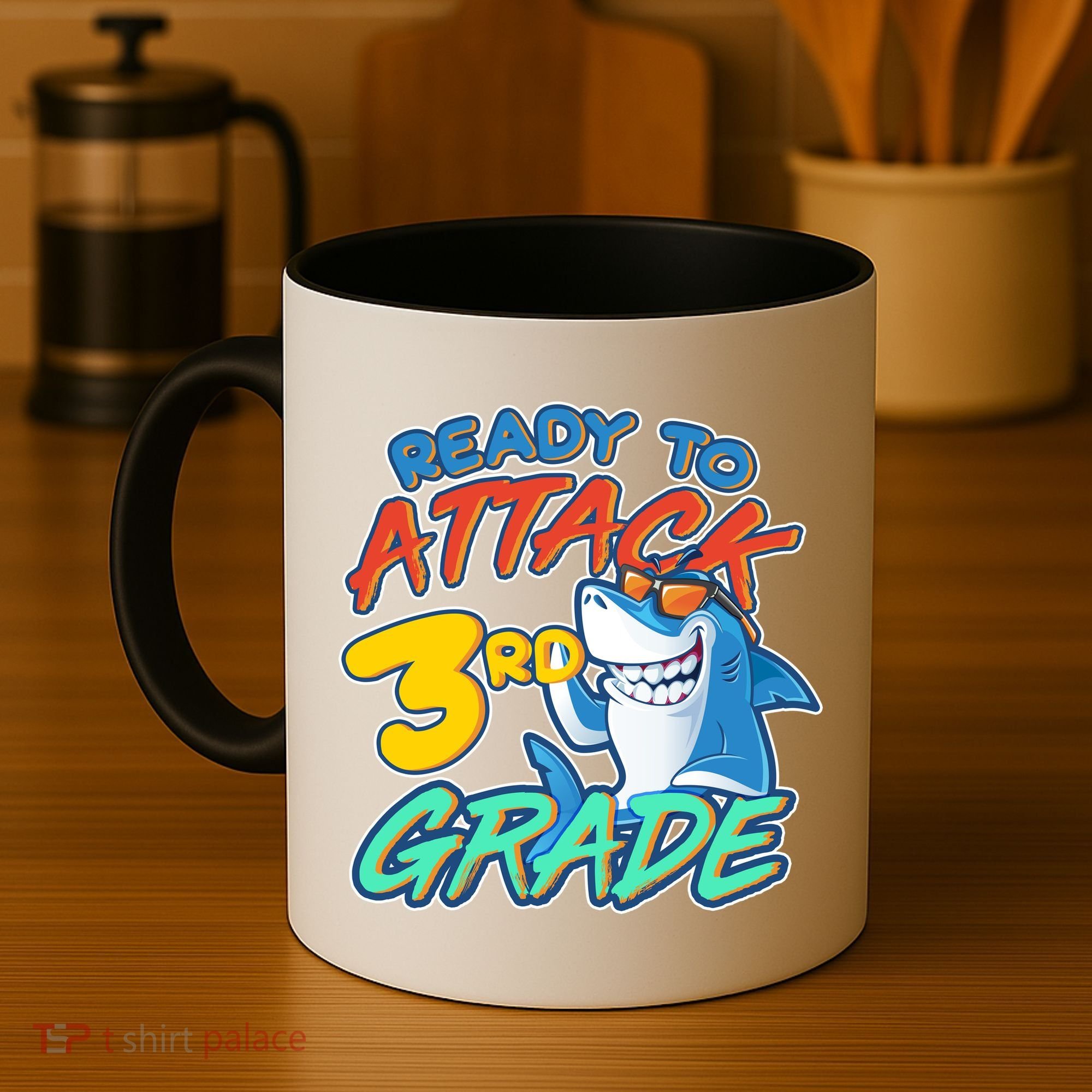 Ready To Attack 3rd Grade Shark Coffee Mug