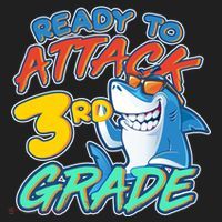 Ready To Attack 3rd Grade Shark Tumbler thumb 3