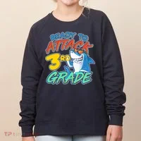 Ready To Attack 3rd Grade Shark Women's Sweatshirt thumb 0