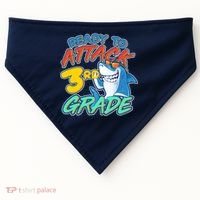 Ready To Attack 3rd Grade Shark USA-Made Doggie Bandana thumb 0