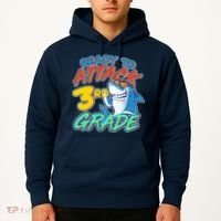 Ready To Attack 3rd Grade Shark Hoodie thumb 2