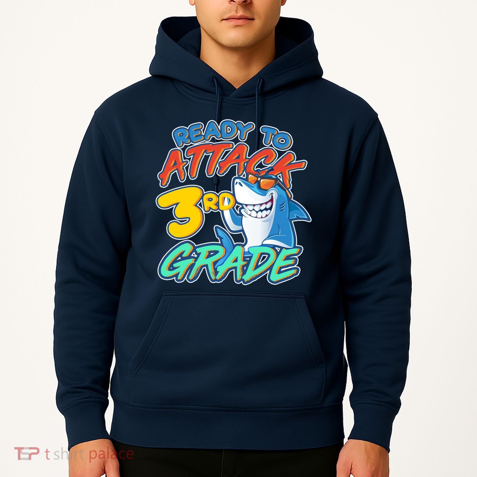 Ready To Attack 3rd Grade Shark Hoodie
