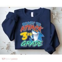 Ready To Attack 3rd Grade Shark Sweatshirt thumb 2