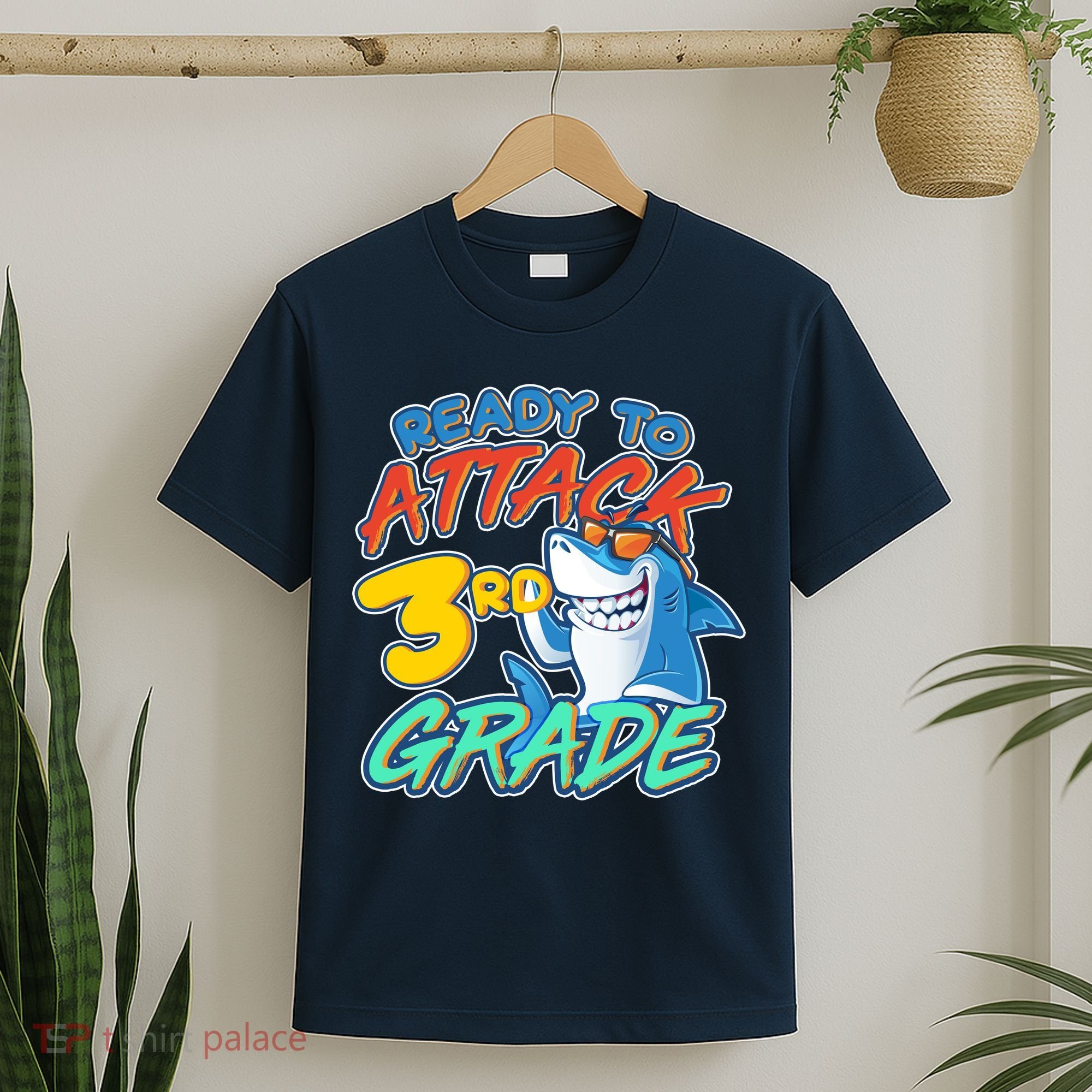 Ready To Attack 3rd Grade Shark T-Shirt