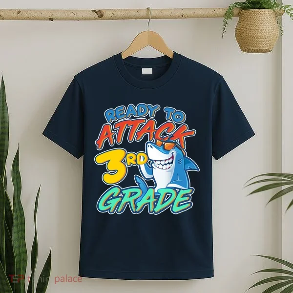 Ready To Attack 3rd Grade Shark T-Shirt
