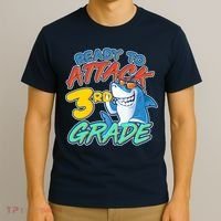 Ready To Attack 3rd Grade Shark T-Shirt thumb 3