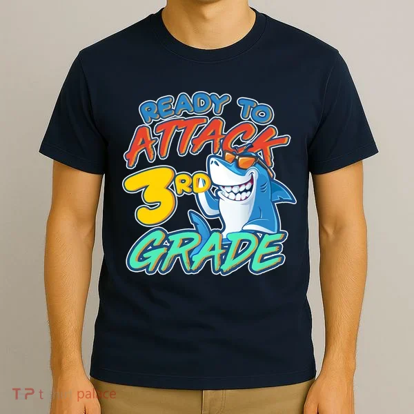 Ready To Attack 3rd Grade Shark T-Shirt