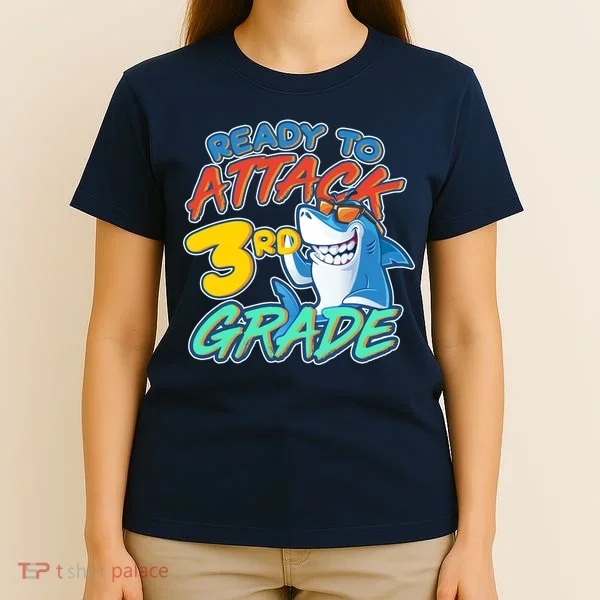 Ready To Attack 3rd Grade Shark T-Shirt