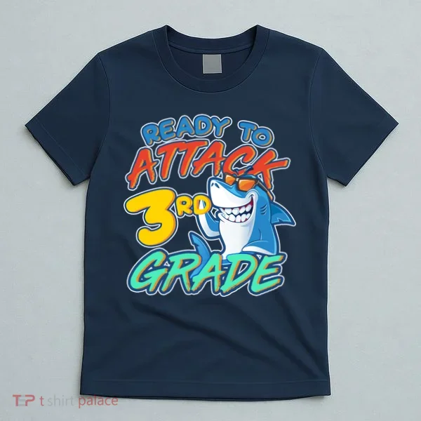Ready To Attack 3rd Grade Shark T-Shirt