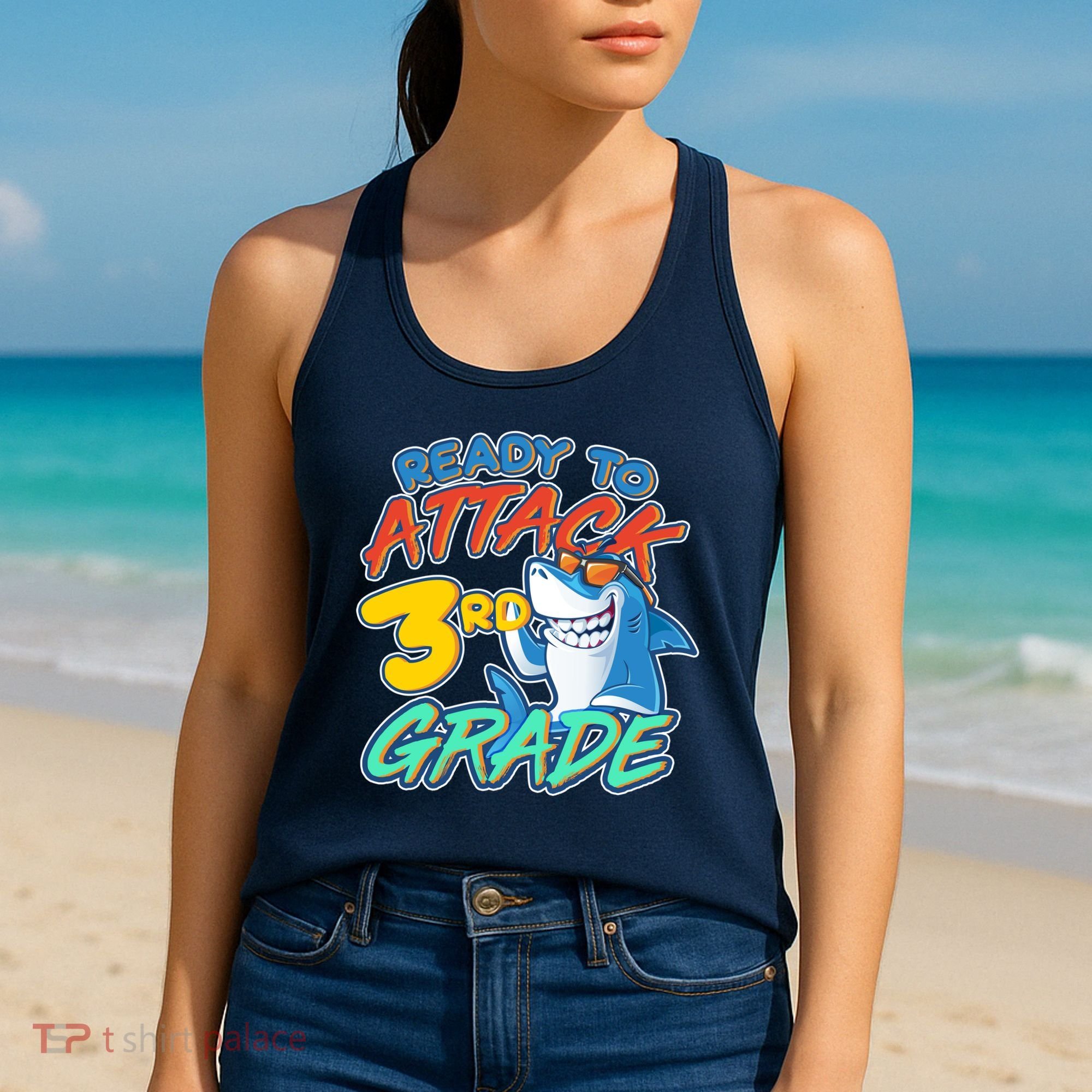 Ready To Attack 3rd Grade Shark Women's Tank Top