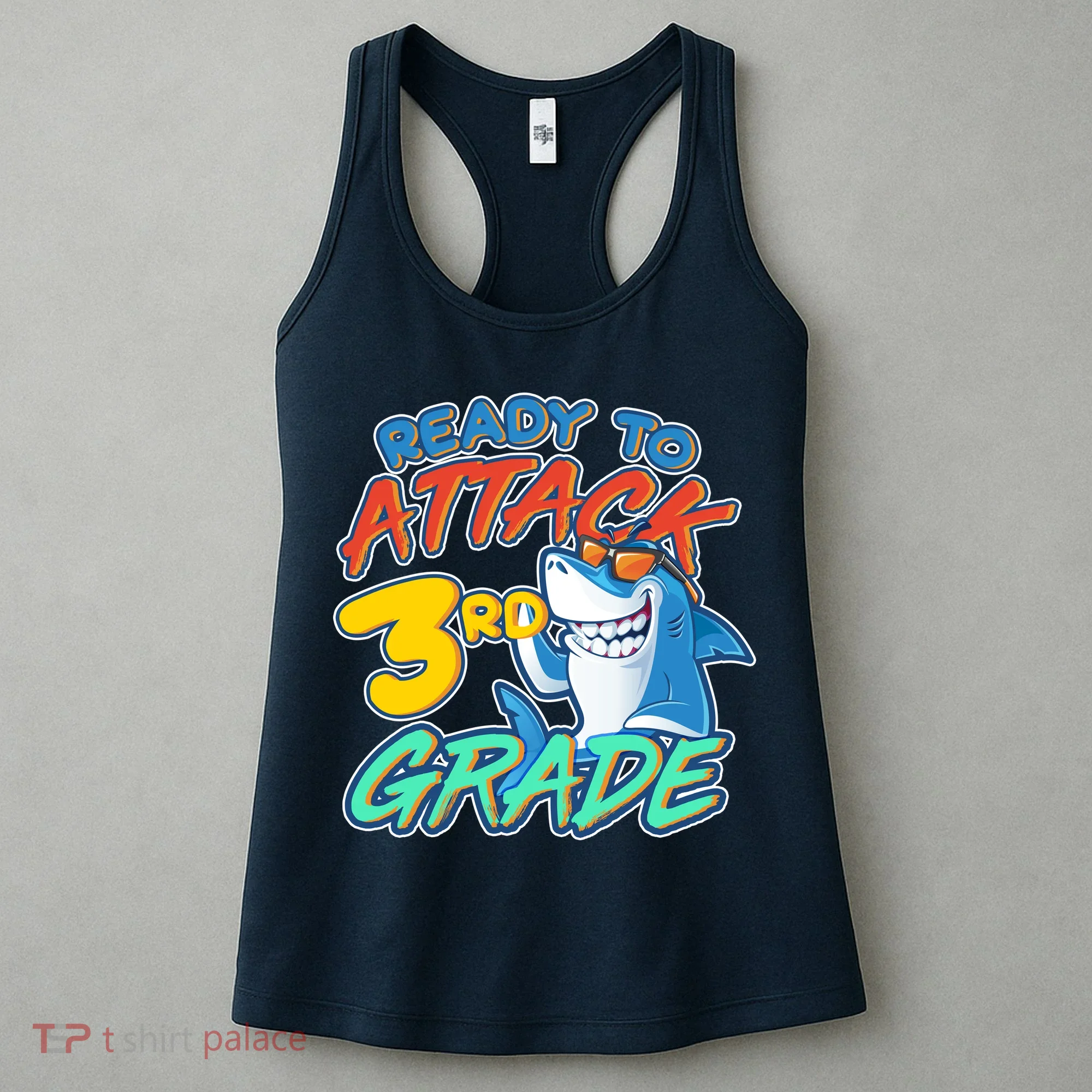 Ready To Attack 3rd Grade Shark Women's Tank Top