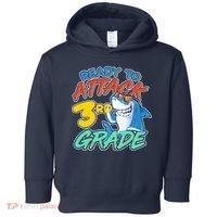 Ready To Attack 3rd Grade Shark Toddler Hoodie thumb 0