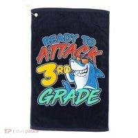 Ready To Attack 3rd Grade Shark Golf Towel thumb 0