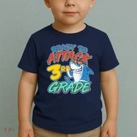 Ready To Attack 3rd Grade Shark Toddler T-Shirt thumb 2