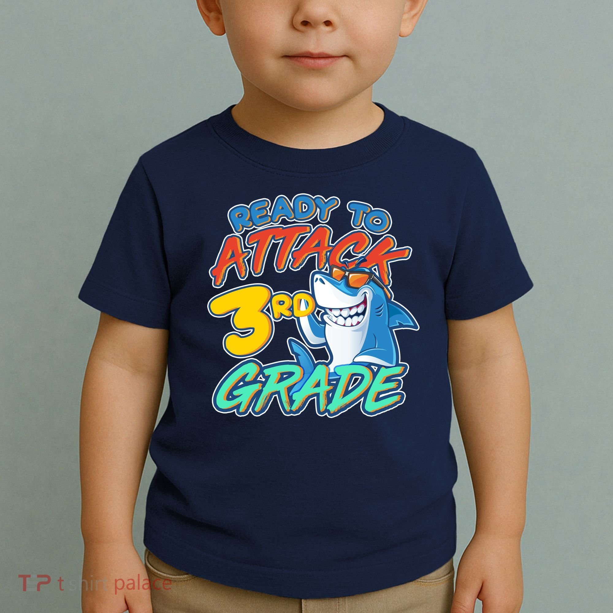 Ready To Attack 3rd Grade Shark Toddler T-Shirt