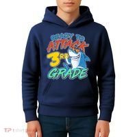 Ready To Attack 3rd Grade Shark Kids Hoodie thumb 4