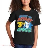 Ready To Attack 3rd Grade Shark Kids T-Shirt thumb 2