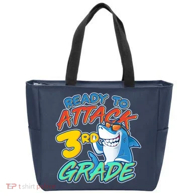 Ready To Attack 3rd Grade Shark Tote Bag