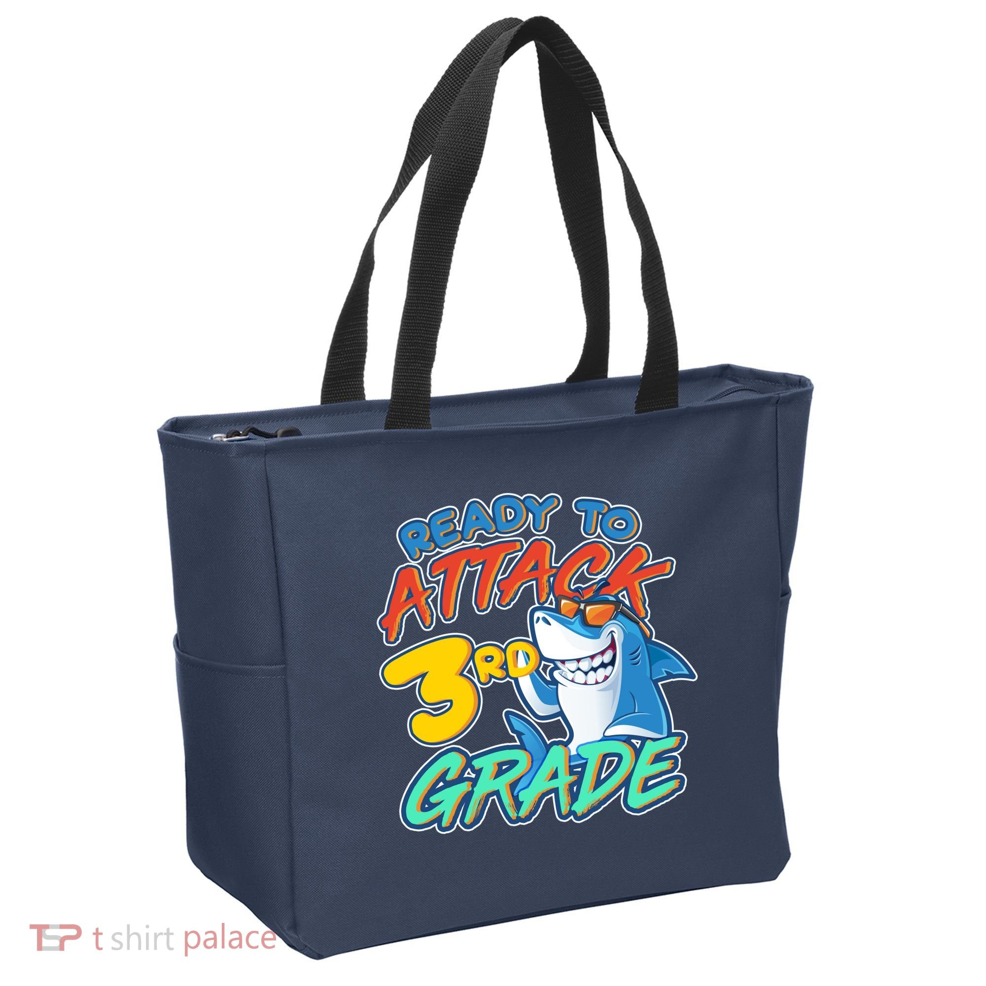 Ready To Attack 3rd Grade Shark Tote Bag