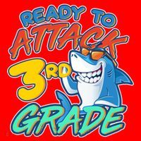 Ready To Attack 3rd Grade Shark Santa Hat thumb 1