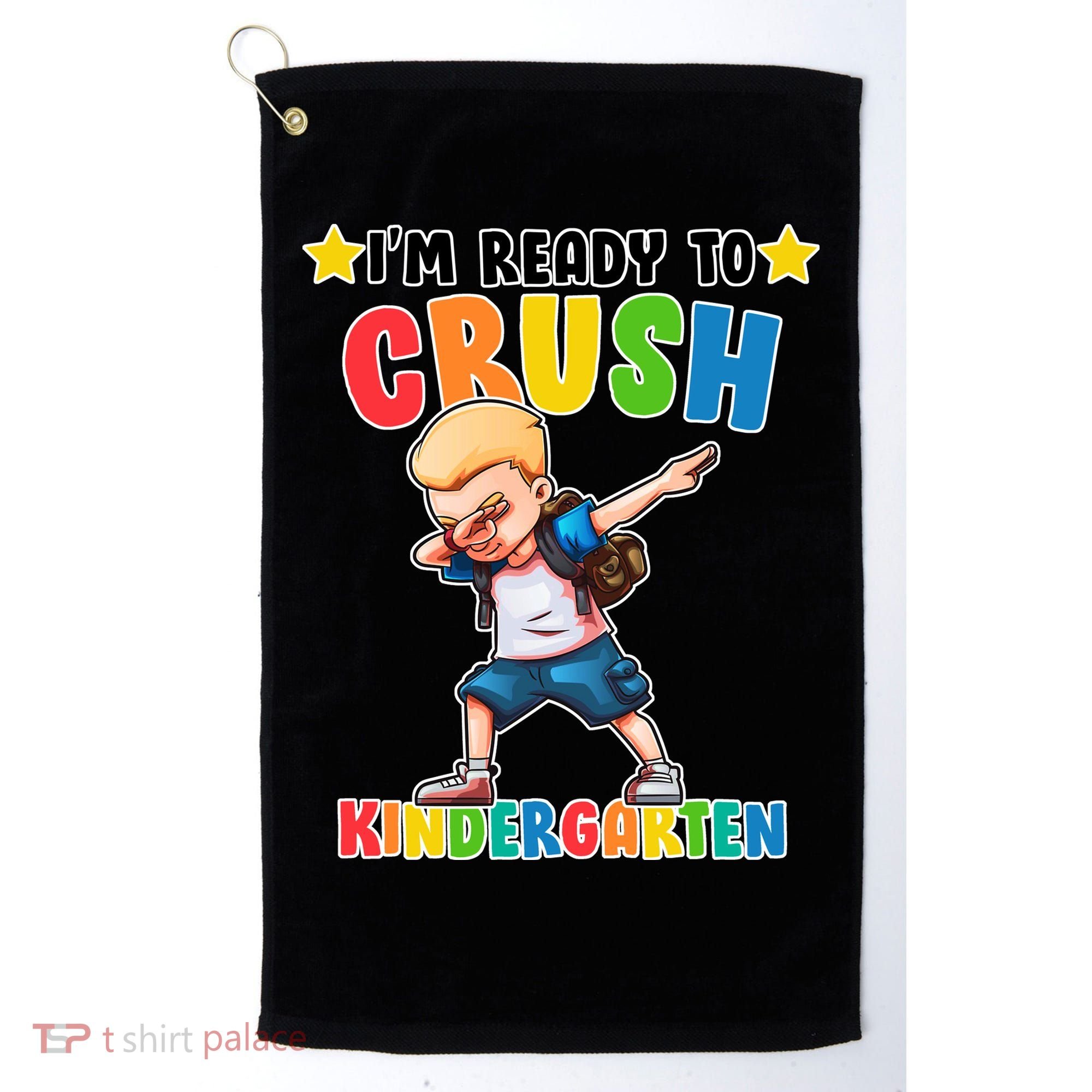 Ready To Crush Kindergarten Dabbing Boy Golf Towel